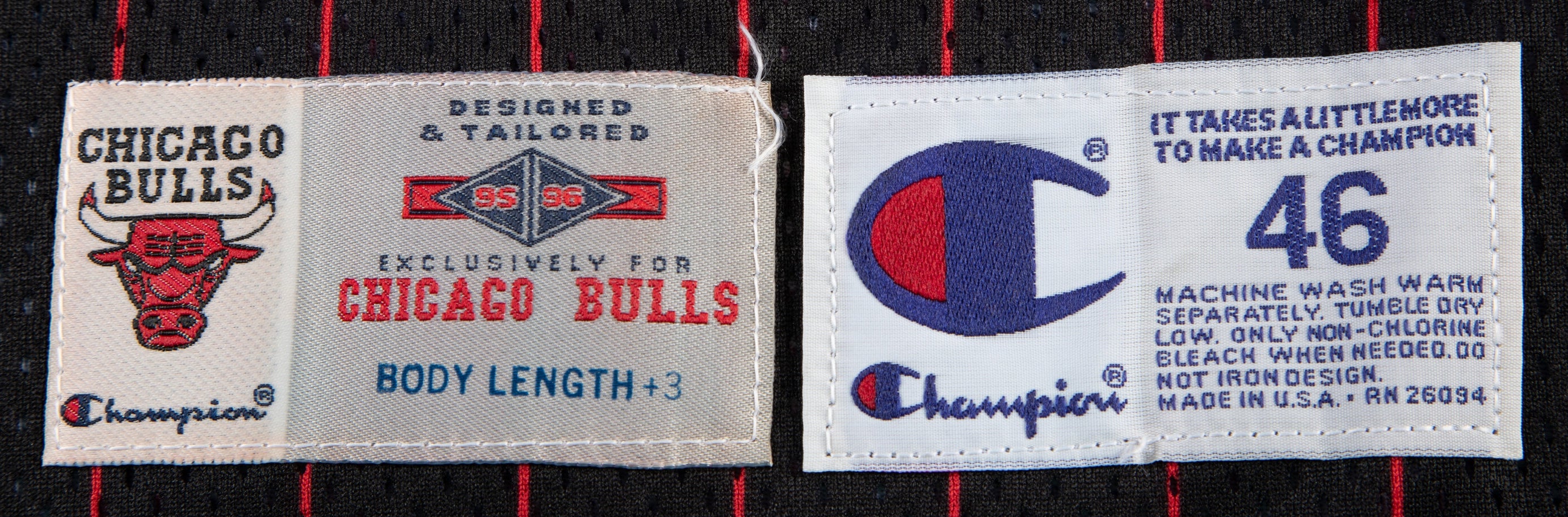 Rare Michael Jordan Signed 1995-1996 Pinstripe Bulls Jersey. Auto Upper Deck UDA