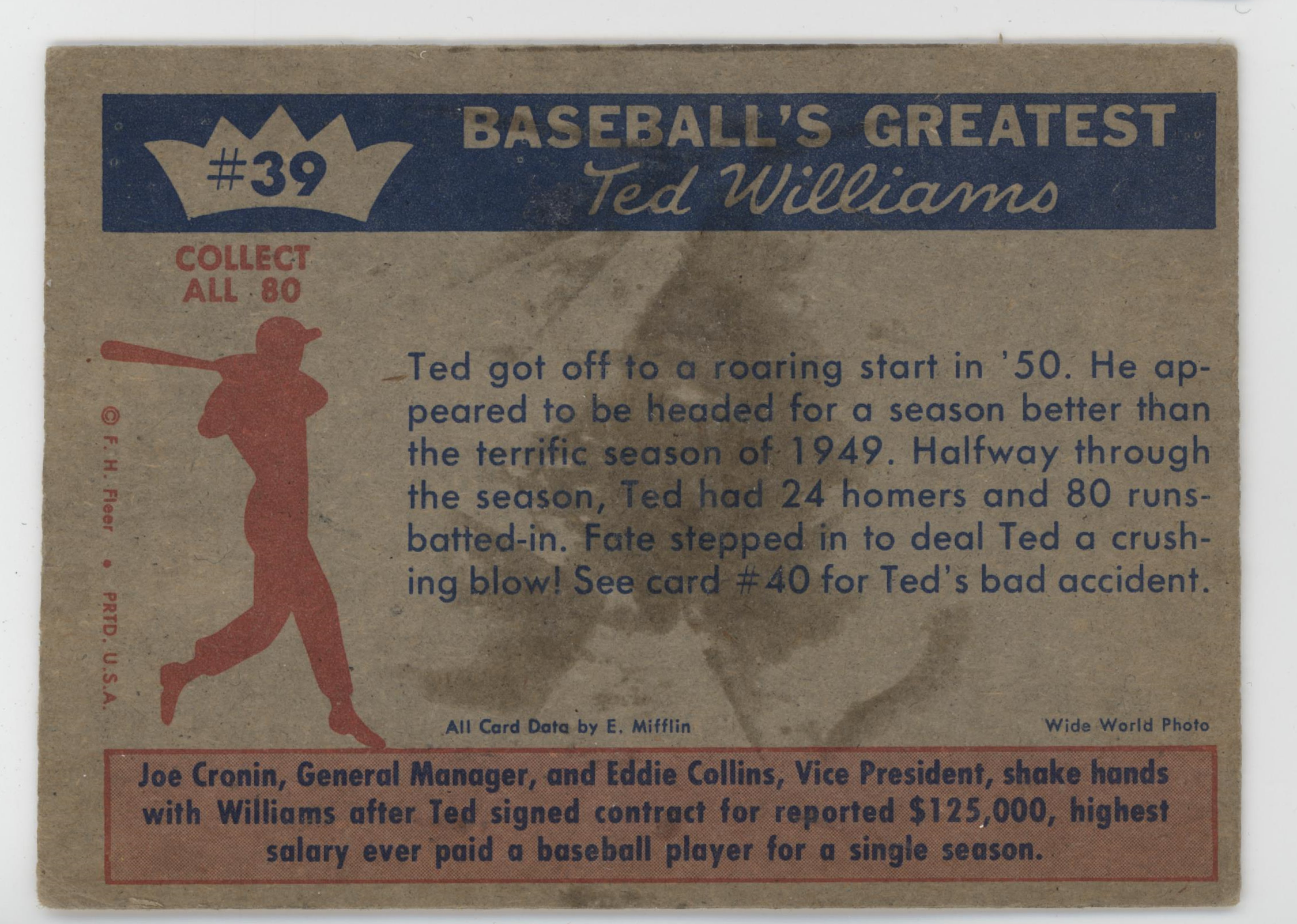 Ted Williams 1959 Fleer.