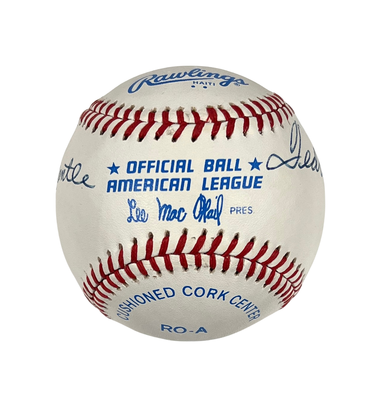 Mickey Mantle, Joe DiMaggio, & Ted Williams Signed Baseball. JSA