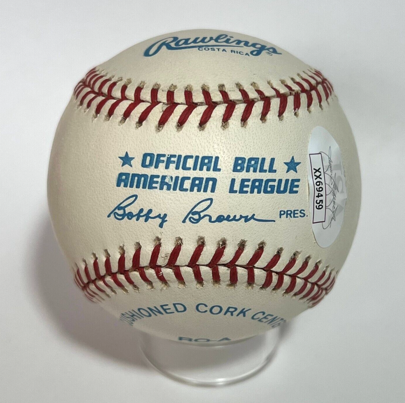 Yogi Berra Signed Baseball with HOF 1972 MVP