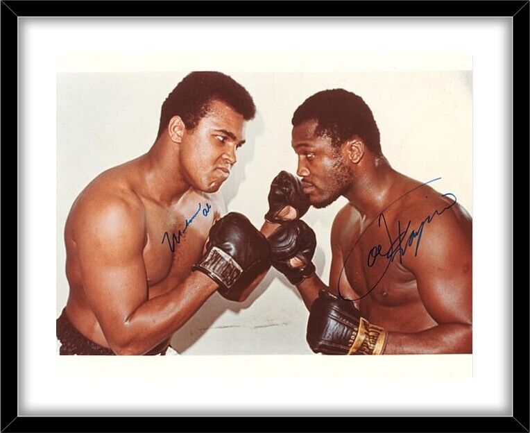 Muhammad Ali and Joe Frazier Dual Signed 16x20 Photo. Auto Becket BAS