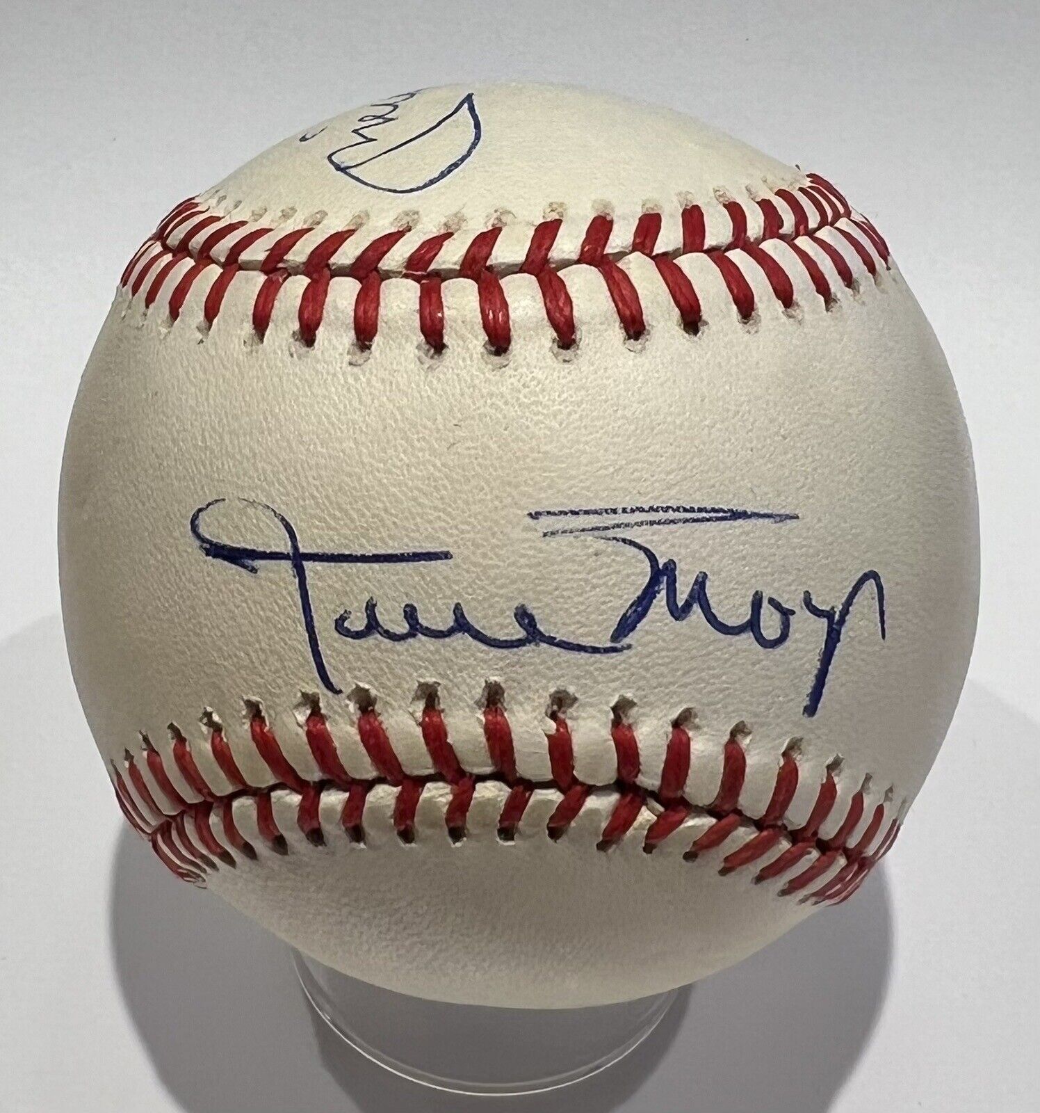 Mickey Mantle Willie Mays Duke Snider Signed Baseball. 1950s NY Baseball. JSA