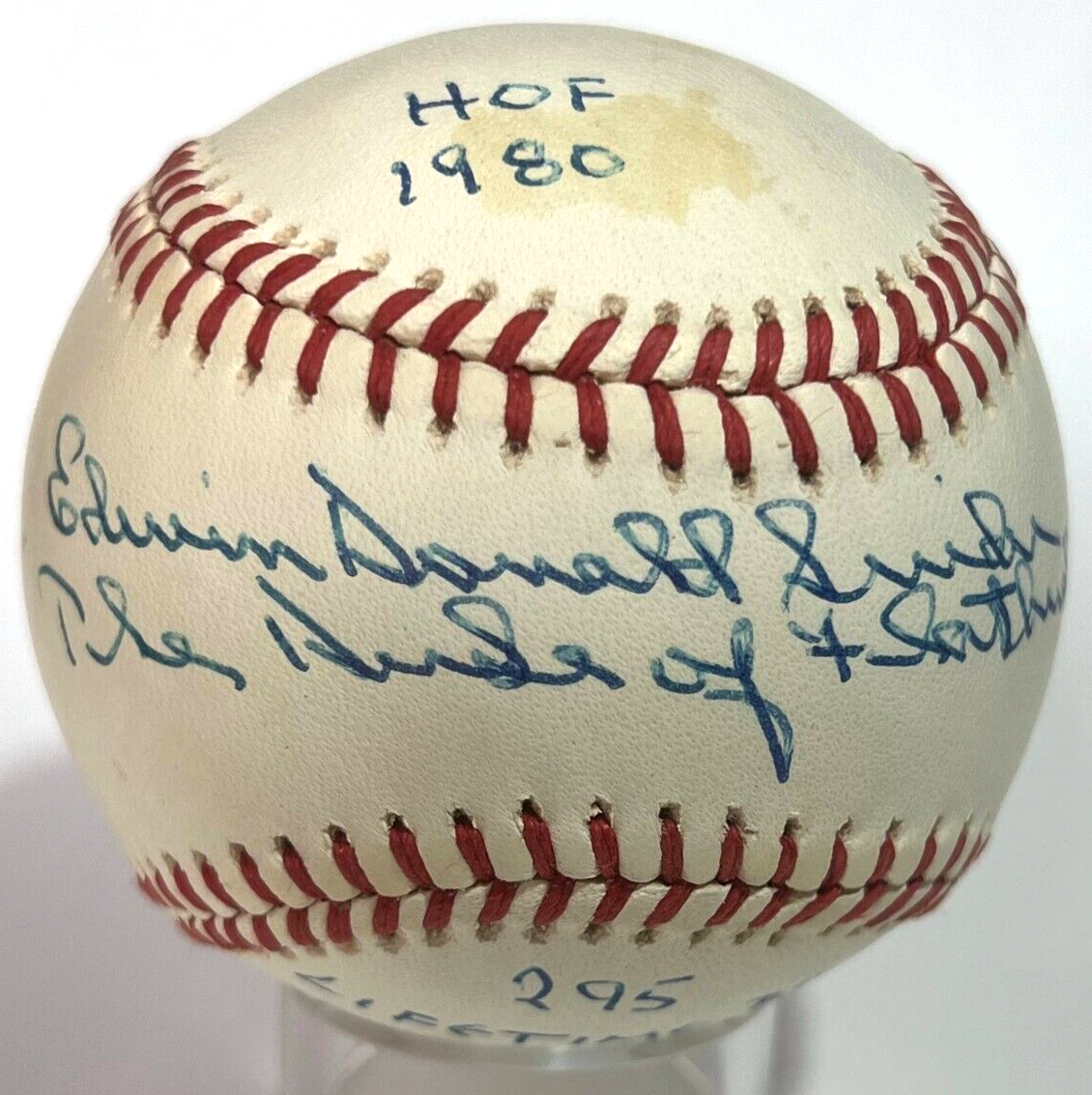 Duke Snider Full Name HOF Inscribed Signed Autograph Baseball. JSA signature