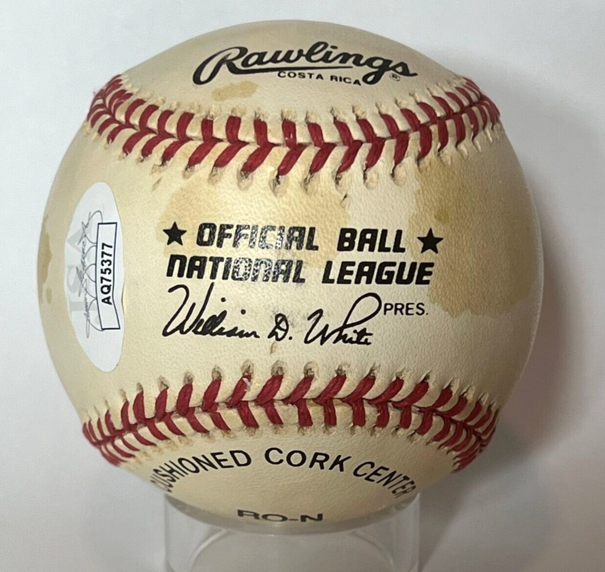 Al Lopez Single Signed Autograph Baseball Brooklyn Dodgers. JSA signature.