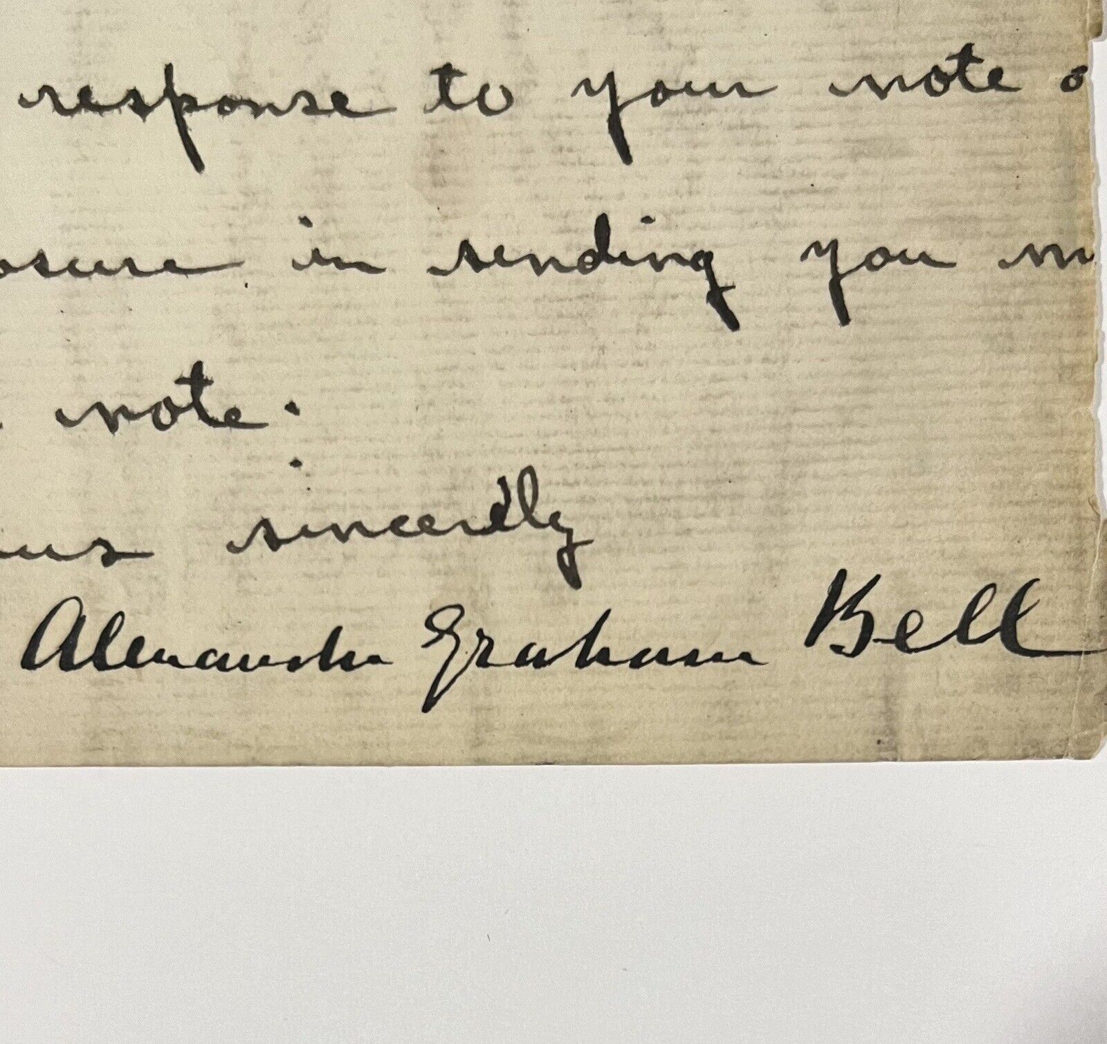 Rare Alexander Graham Bell Signed Letter. Autograph Request. Inventor PSA