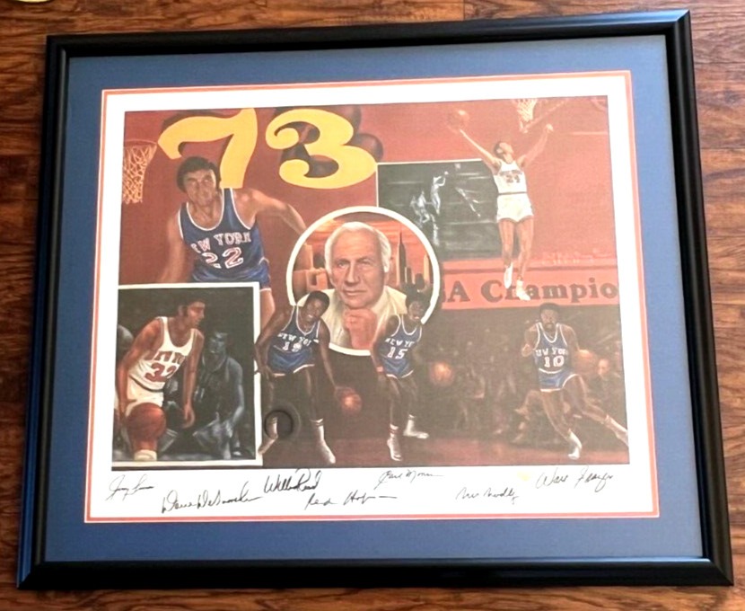 1973 New York Knickerbockers NY Knicks Team Signed 16x20 Photo Auto Frazier COA