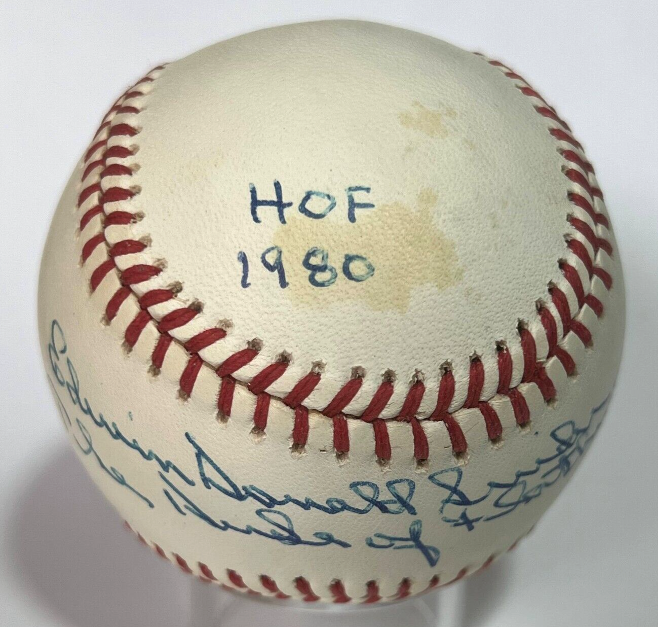 Duke Snider Full Name HOF Inscribed Signed Autograph Baseball. JSA signature