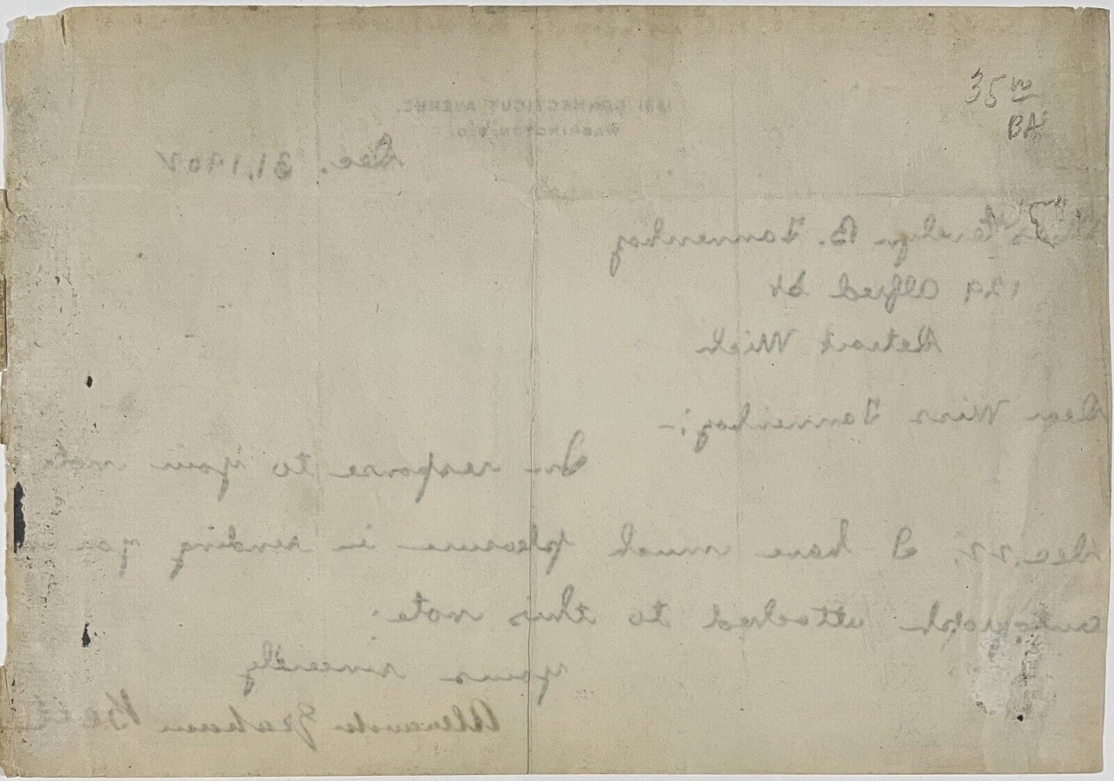 Rare Alexander Graham Bell Signed Letter. Autograph Request. Inventor PSA