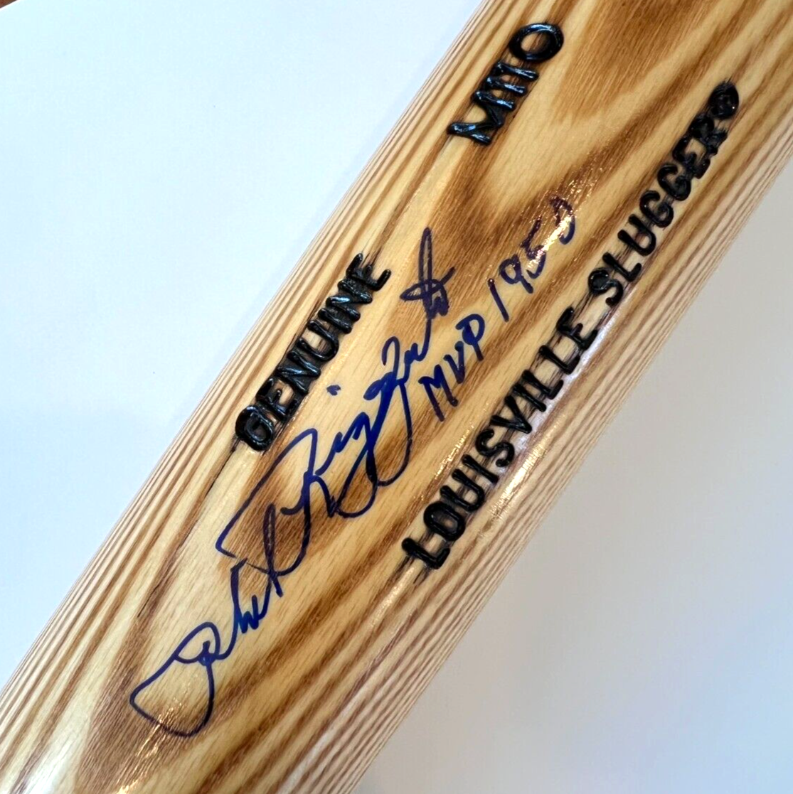 Phil Rizzuto MVP 1950 Inscribed Signed Baseball Bat Louisville Slugger Auto JSA