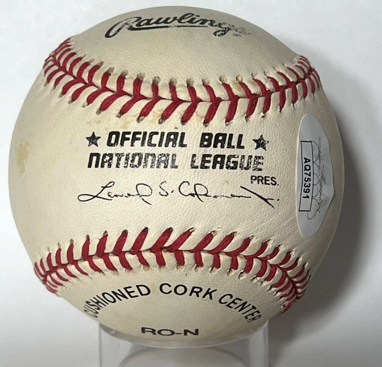 Johnny Vander Meer Signed Autograph Baseball. Vandermeer JSA signature.