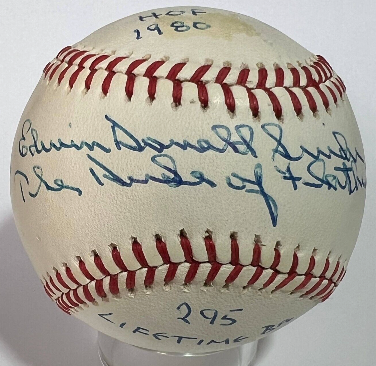 Duke Snider Full Name HOF Inscribed Signed Autograph Baseball. JSA signature