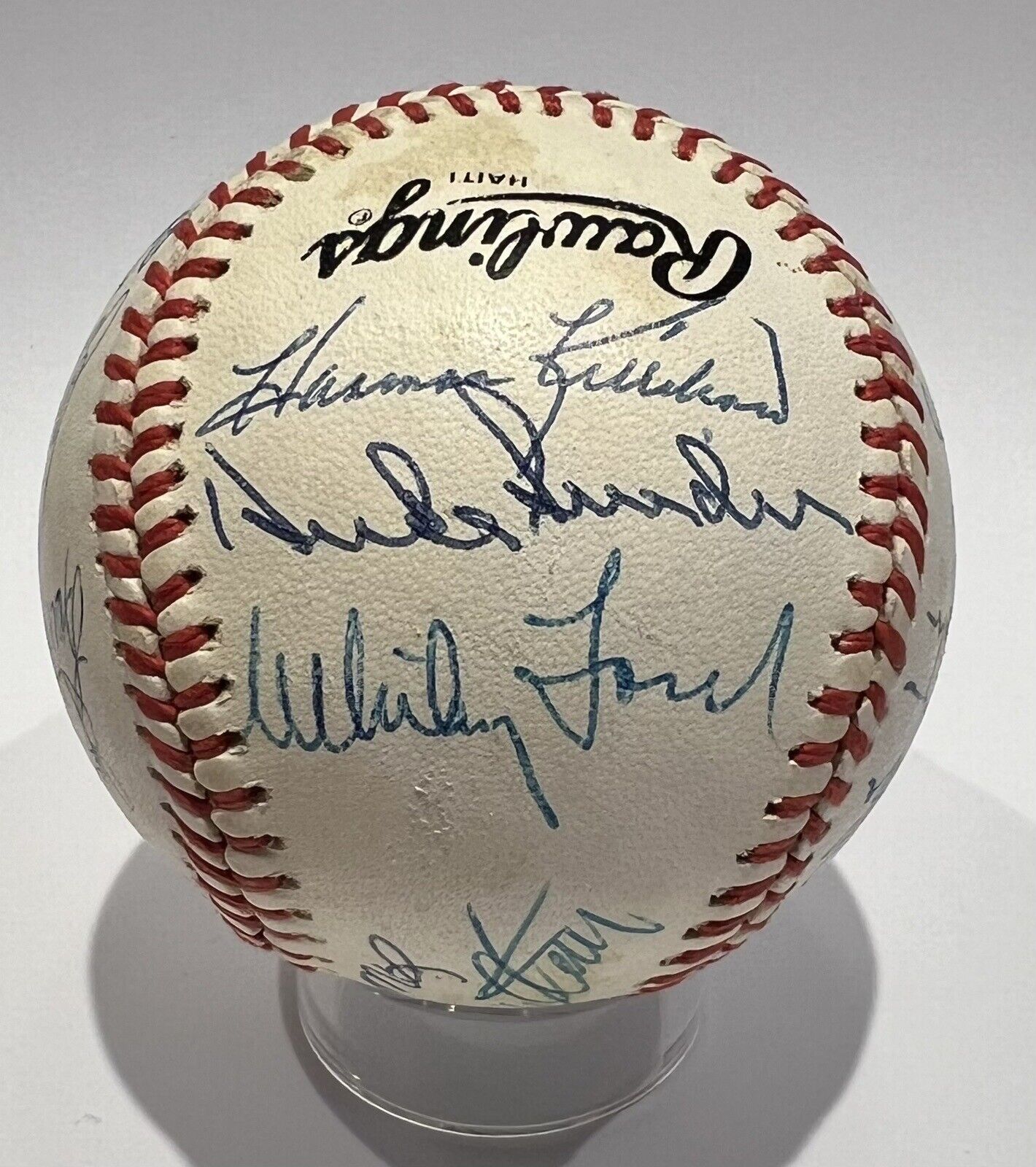 Ted Williams Hank Aaron Judy Johnson Hall of Fame Signed Baseball, 20 Autos. JSA