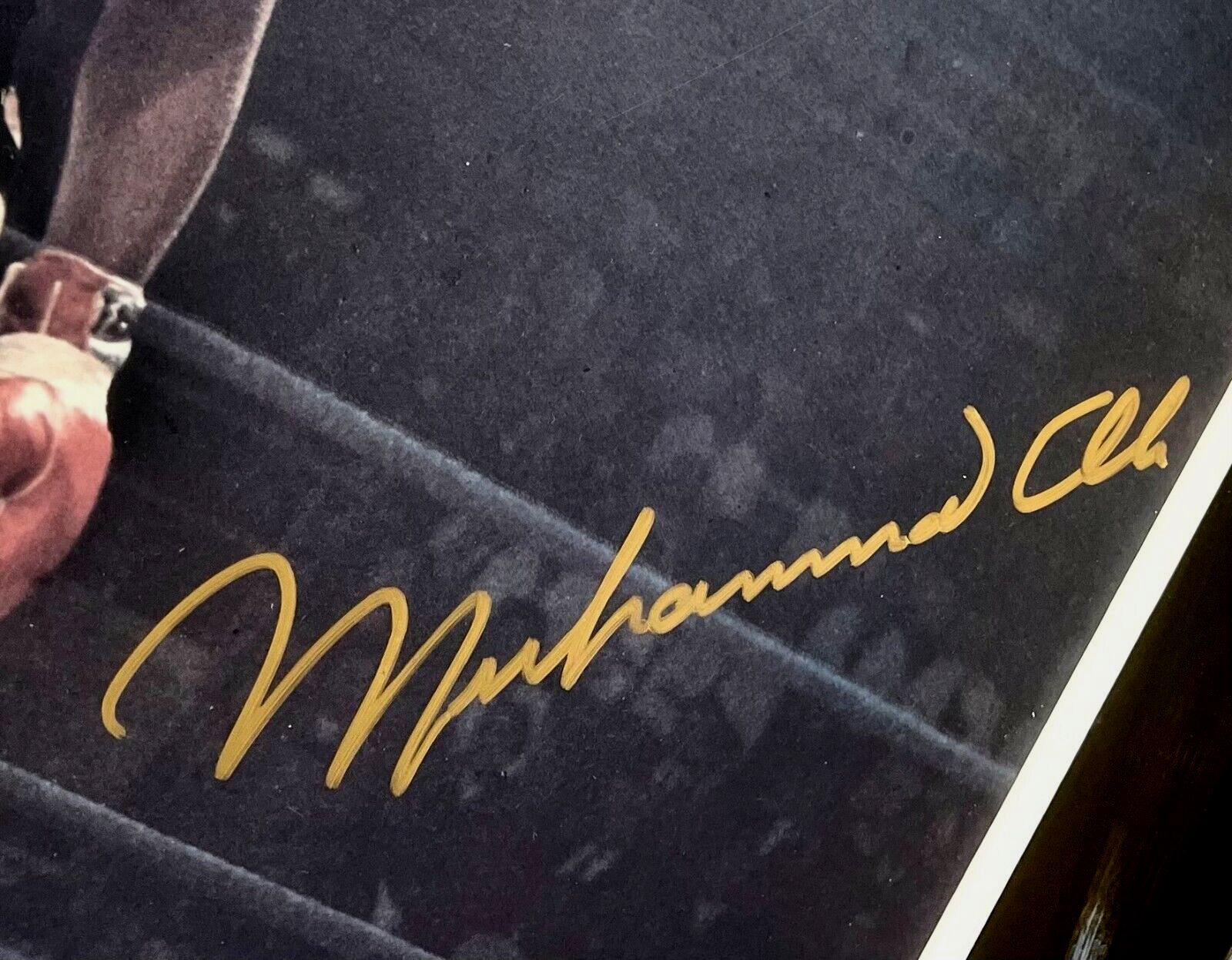 Muhammad Ali Signed Framed 16x20 Phantom Punch Autograph. Auto JSA.