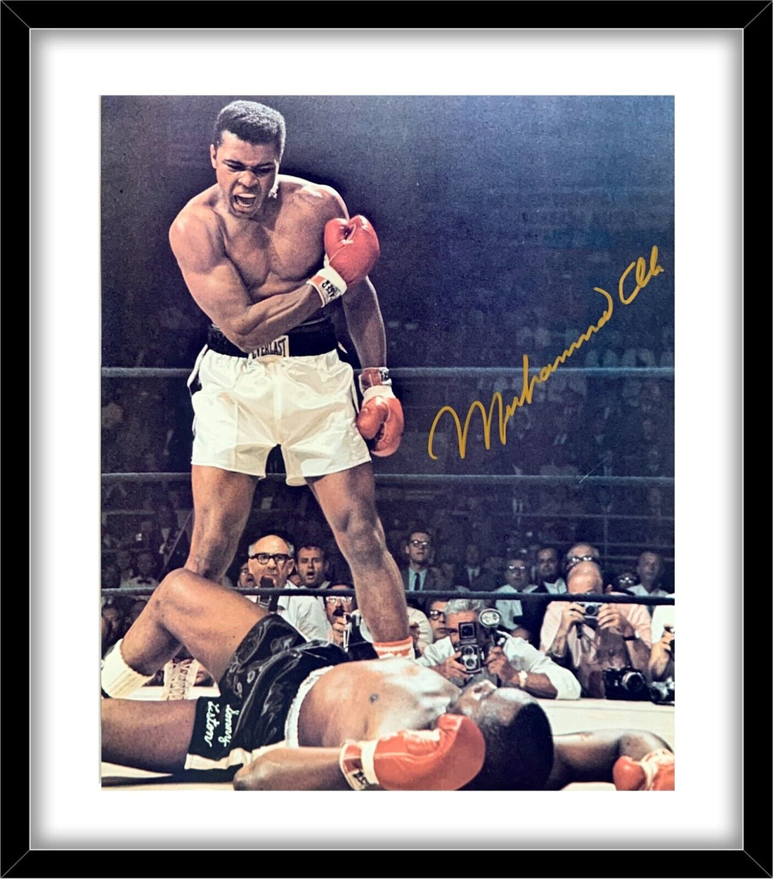 Muhammad Ali Signed Framed 16x20 Phantom Punch Autograph. Auto JSA.