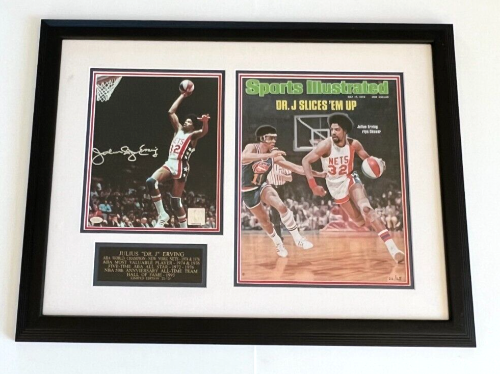 Julius Dr J Erving Signed 8x10 Photo Limited Edition Sports Illustrated Auto COA