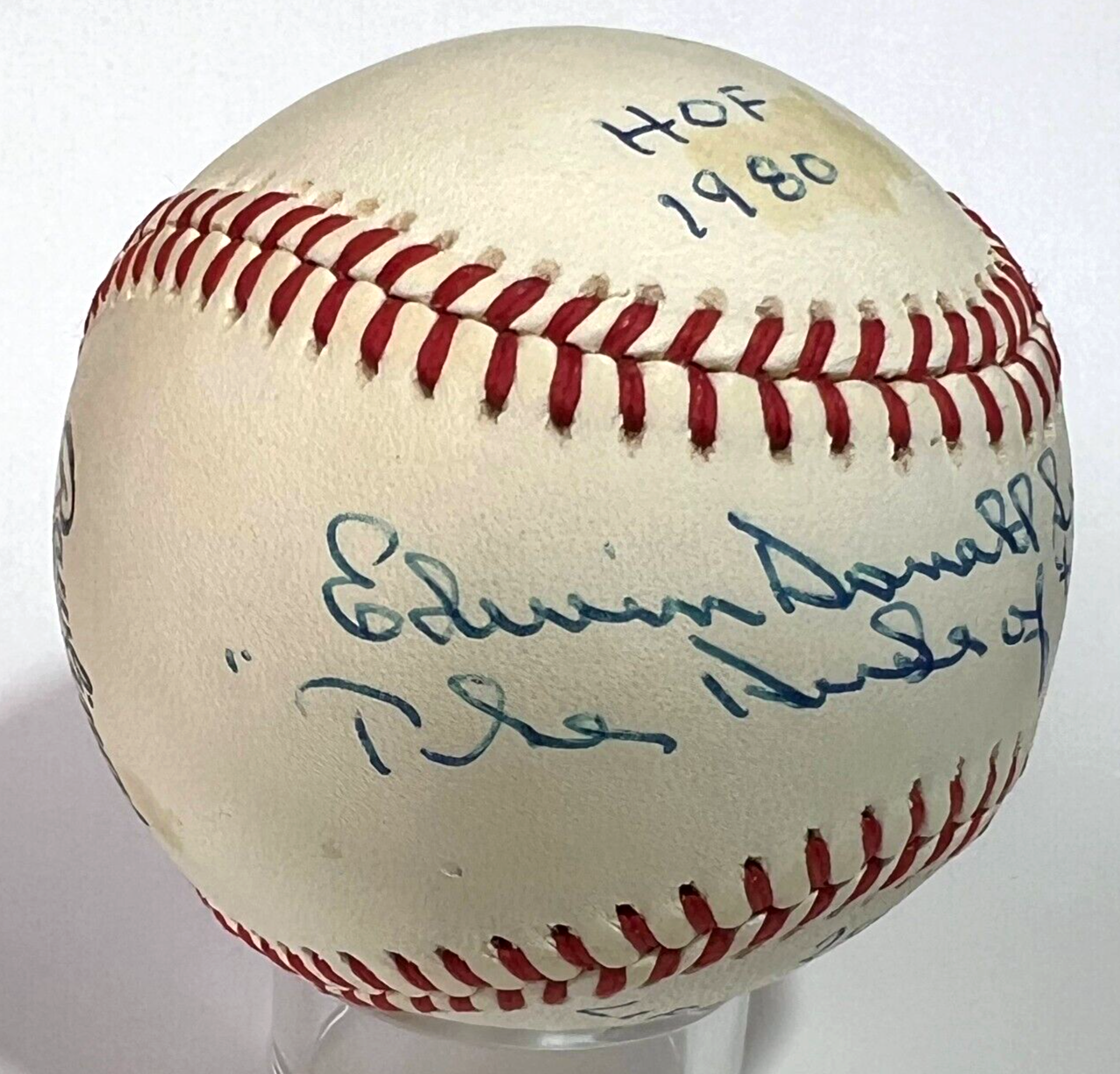 Duke Snider Full Name HOF Inscribed Signed Autograph Baseball. JSA signature