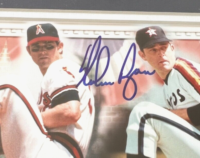 Nolan Ryan Game Used Jersey + Signed Hall of Fame Photo Auto JSA Highland Mint