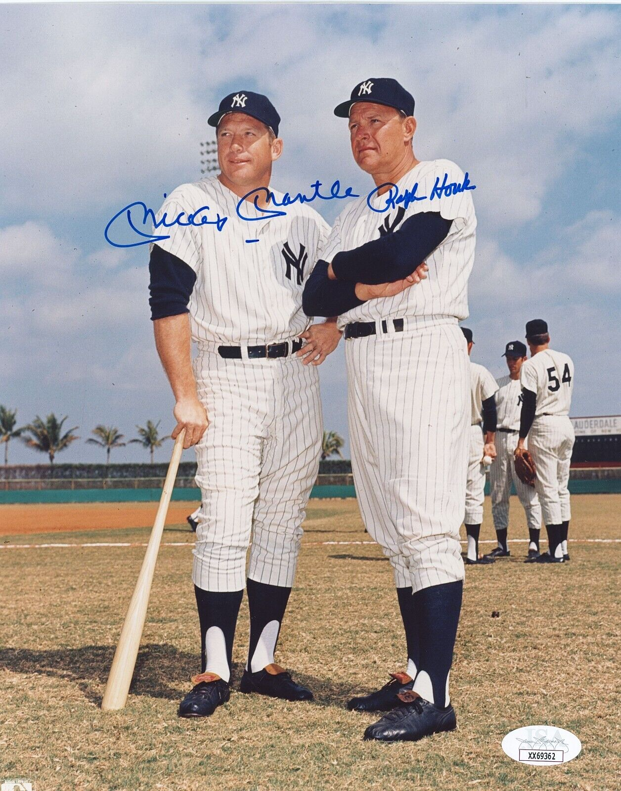 Mickey Mantle Ralph Houk Signed 8x10 Autograph Spring Training Photo. Auto JSA