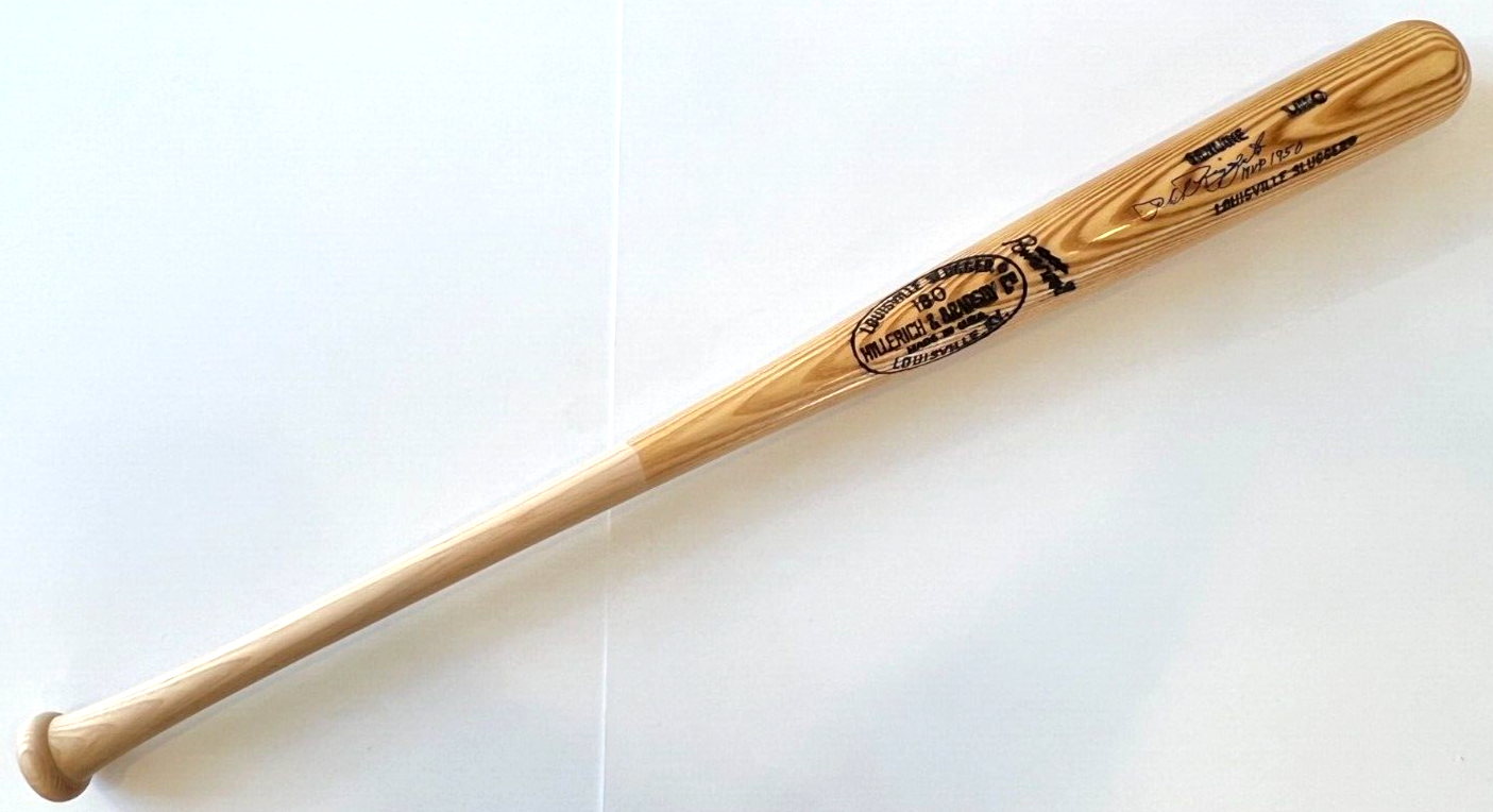 Phil Rizzuto MVP 1950 Inscribed Signed Baseball Bat Louisville Slugger Auto JSA