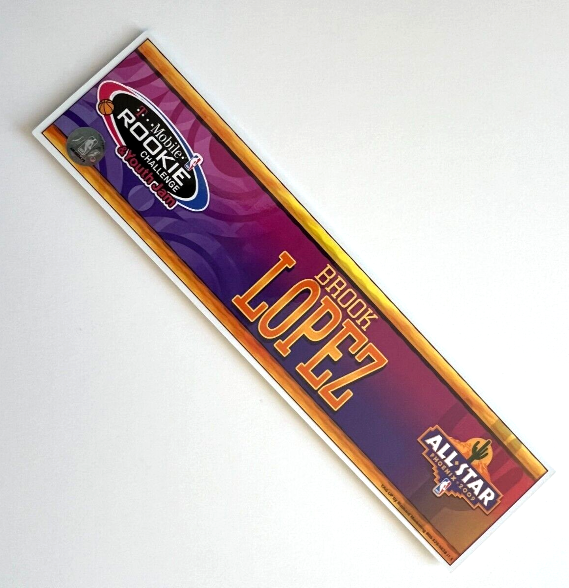 Brook Lopez 2009 All Star Game Locker Room Nameplate New Jersey Nets NBA COA