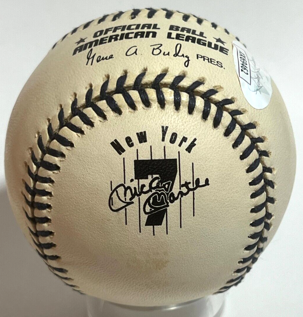 The Mickey Mantle Family Signed Autograph Baseball. JSA Signature.