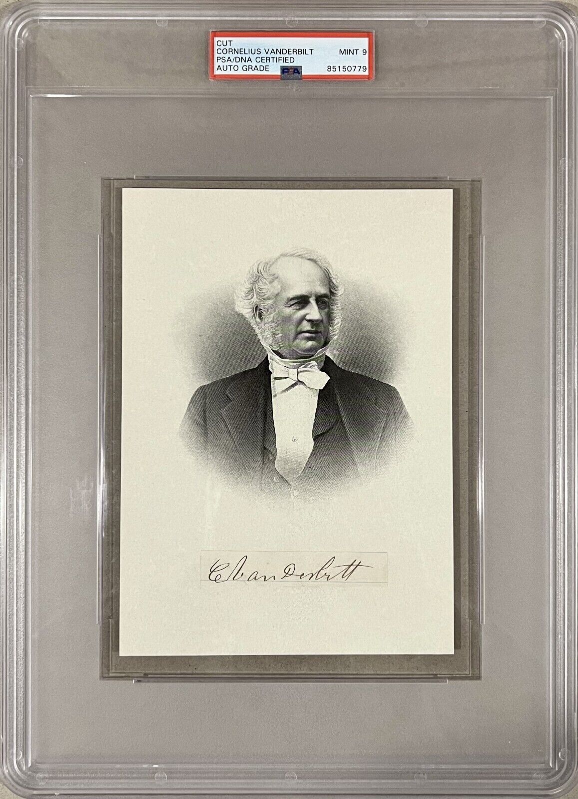 Cornelius Vanderbilt Signed Autographed Original Portrait Photo Signature PSA