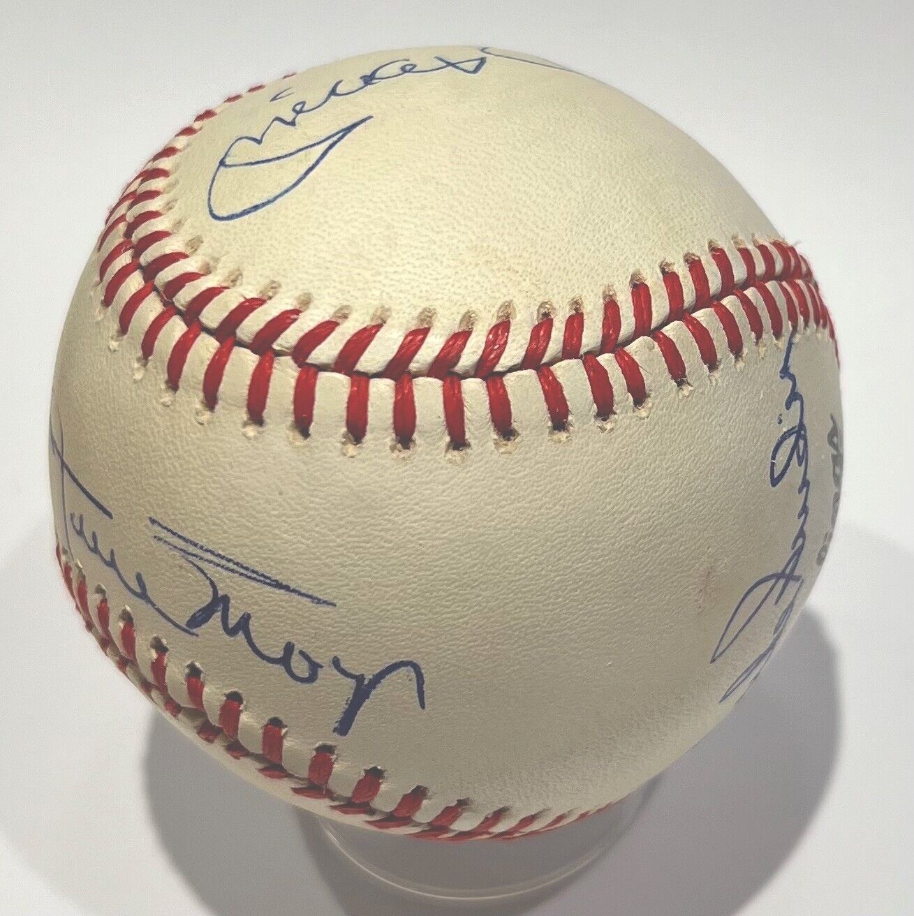 Mickey Mantle Willie Mays Duke Snider Signed Baseball. 1950s NY Baseball. JSA
