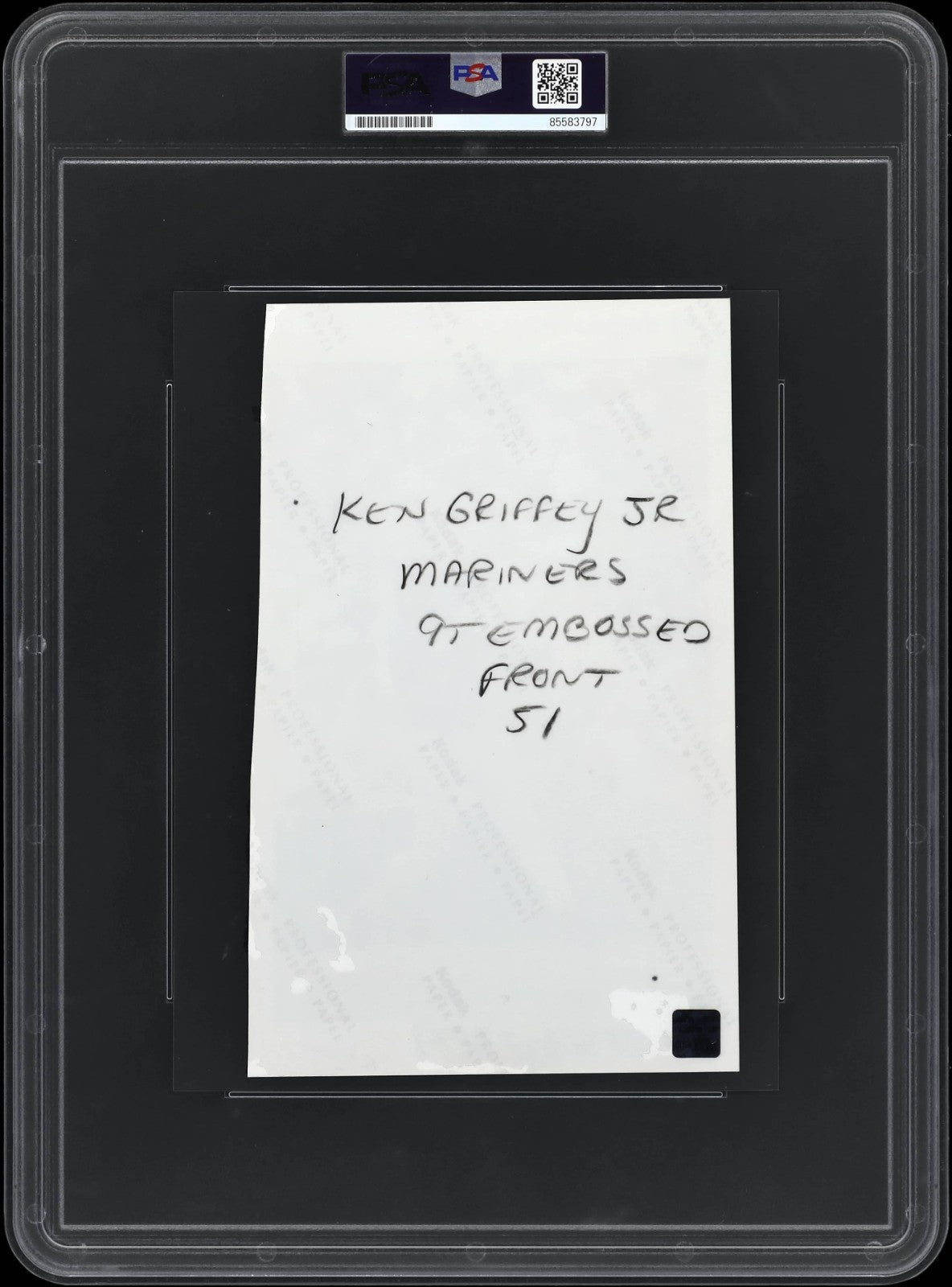 Ken Griffey Jr. Type 1 Original Photo. Used on 1995 Topps Card. PSA Topps COA1