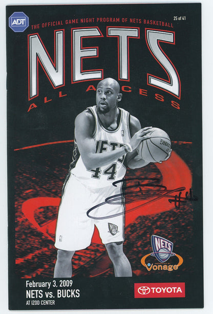 Brooks Lopez Signed NJ Nets 2009 Game Program.