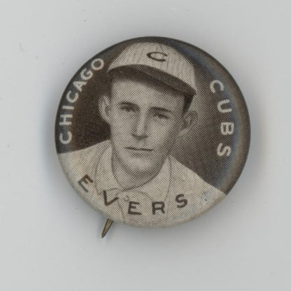 Johnny Evers 1910 - 12 Sweet Caporal Pin P2. Chicago Cubs. High Grade0