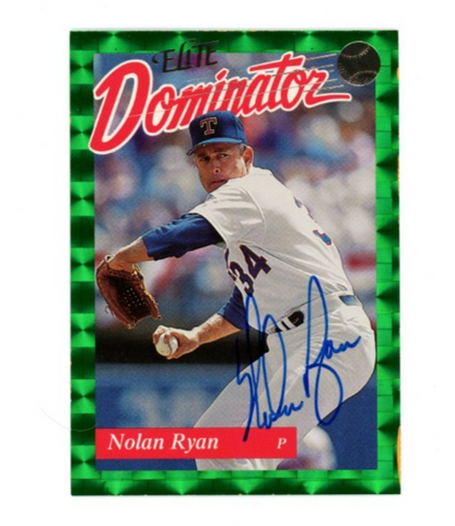 Nolan Ryan Signed 1993 Donruss Leaf Elite Dominator0