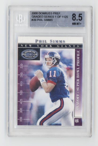 Phil Simms 2002 Donruss Preferred. New York Giants. Beckett NM-MT 8.50