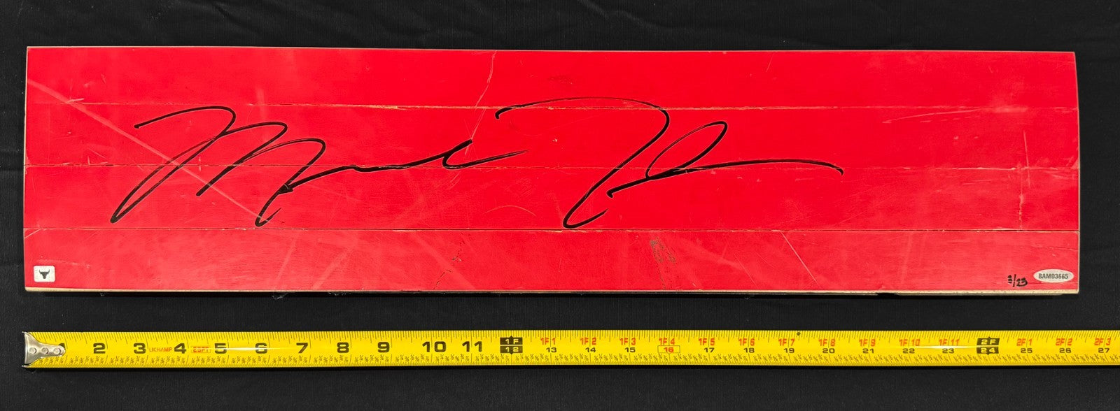 Huge Michael Jordan Signed Game Used Floor, Upper Deck Auto Limited Edition /232