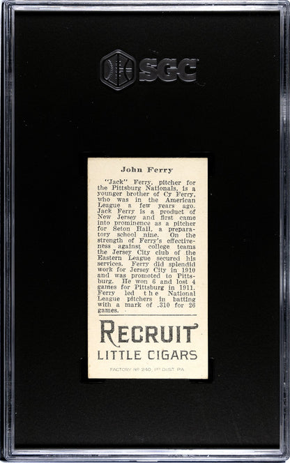 1912 Recruit Little Cigars T207 John Ferry SGC 51