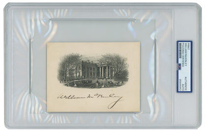 President William McKinley Signed Executive Mansion Engraving0