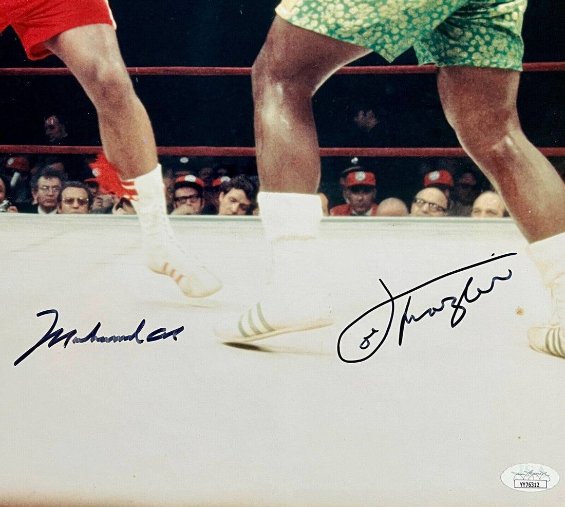 Muhammed Ali &amp; Joe Frazier Dual Signed 16x20 Photo, Fight of the Century. JSA