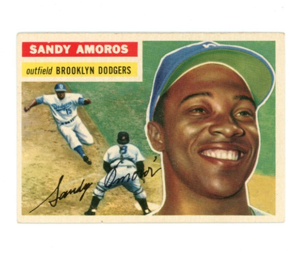 1956 Topps Sandy Amoros Gray Back0