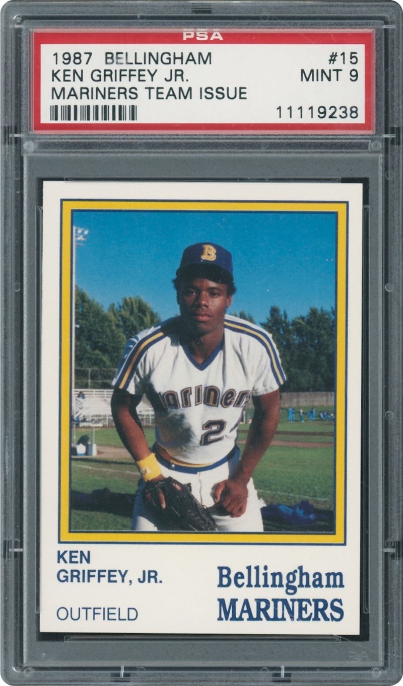 Ken Griffey Jr 1987 Bellingham Mariners Team Issue Pre Rookie, 