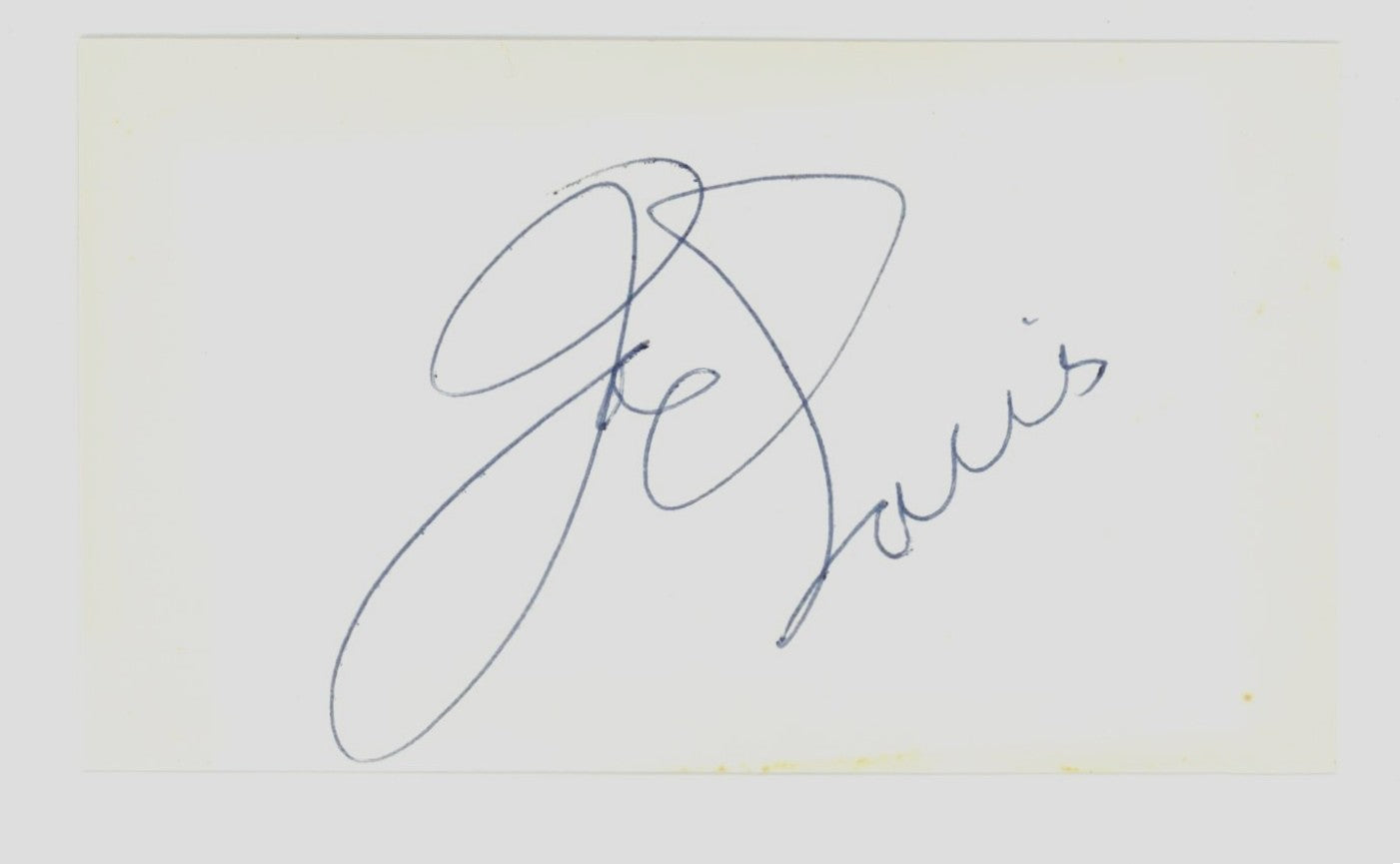 Joe Louis Signed Autograph. Auto JSA0