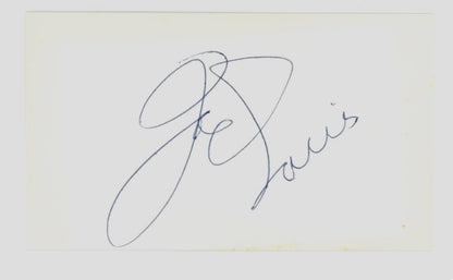 Joe Louis Signed Autograph. Auto JSA0