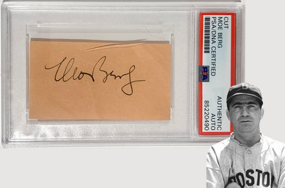 Moe Berg Signed Autograph Display, The Catcher Was A Spy. Auto PSA