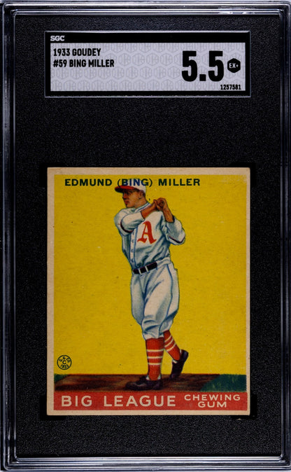 1933 Goudey Bing Miller 