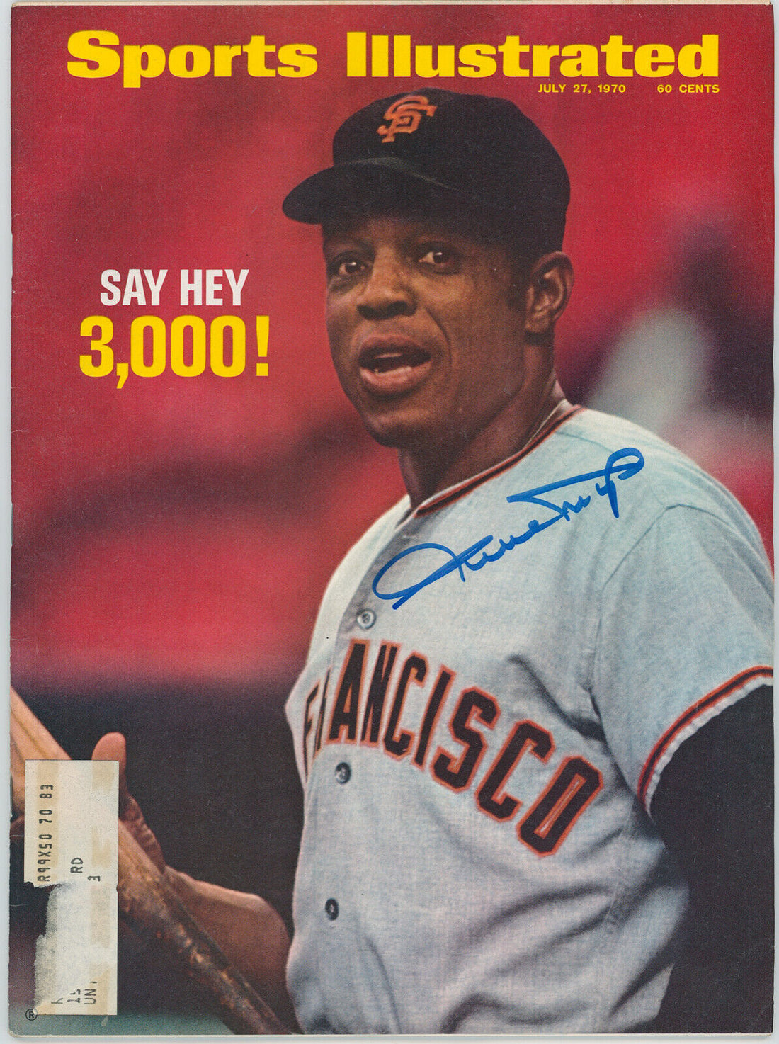 Willie Mays Sports Illustrated Signed Magazine, 1970. San Francisco Giants. JSA