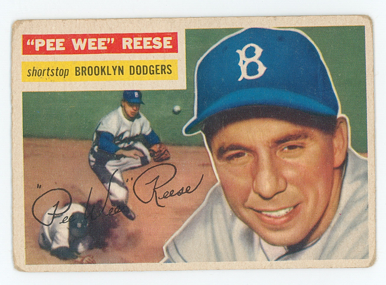 1956 Topps Pee Wee Reese. Brooklyn Dodgers. 