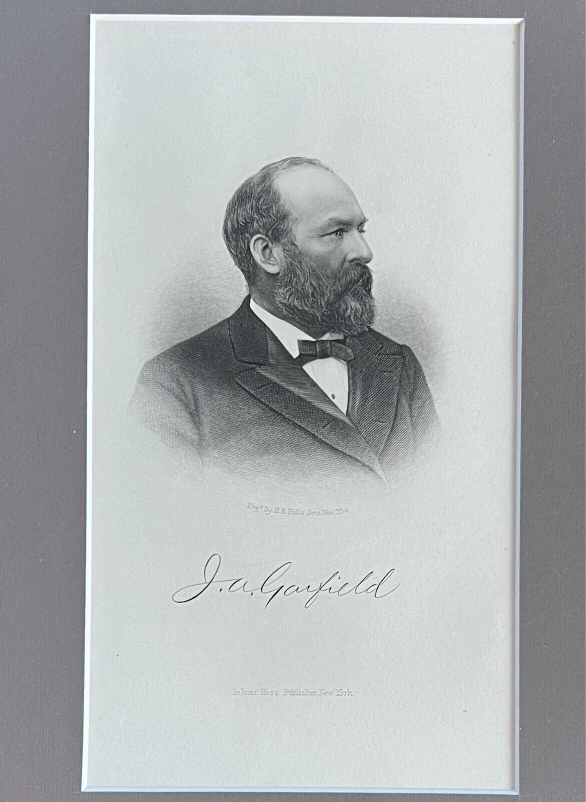 President James A. Garfield Signed Document Display. JSA LOA