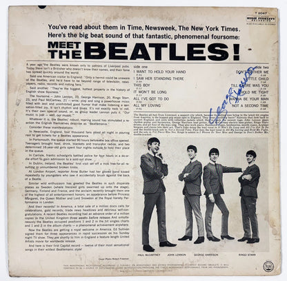 Rare George Harrison Autograph, Signed Meet the Beatles Album Cover. JSA1