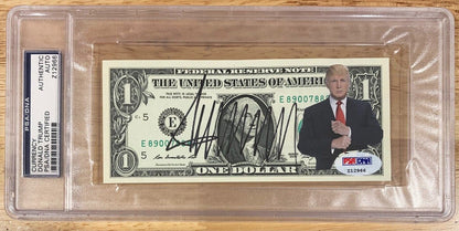 Rare Donald Trump Signed $1 Bill Fight Display!