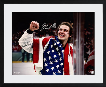 Jack Hughes Signed 16x20 Photo, Team USA Hockey Gold Medal. Auto Fanatics0