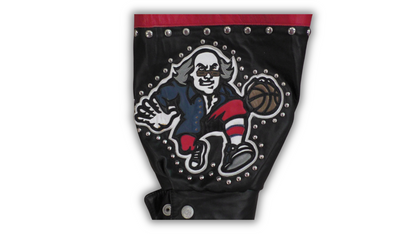 Jeff Hamilton NBA All-Star Leather Jacket, Rhinestones Studs. Embroidered Logos2