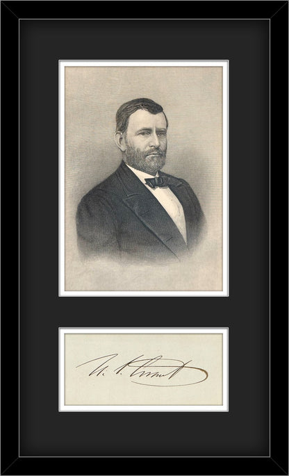 President Ulysses S. Grant Signed Autographed Display Framed JSA0